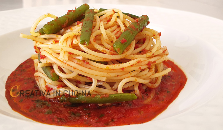 Spaghetti e fagiolini ricetta di Creativa in cucina