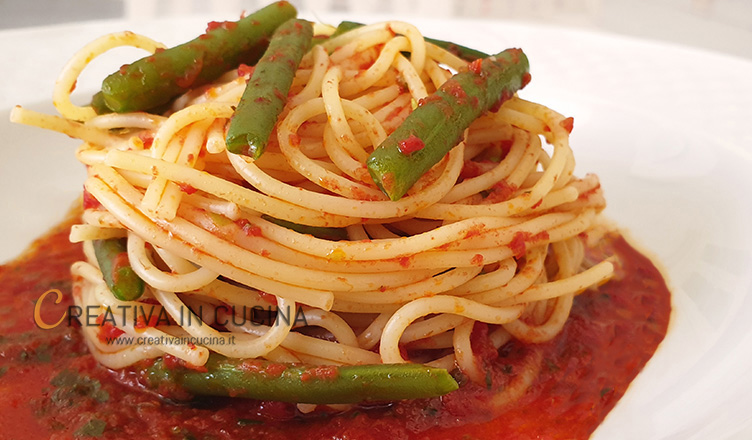 Spaghetti e fagiolini ricetta di Creativa in cucina