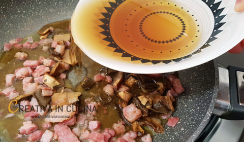 Tripoline con pancetta e funghi porcini ricetta di Creativaincucina