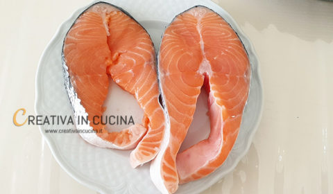 Trancio di salmone gratinato ricetta di Creativa in cucina