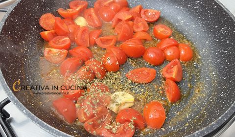 Linguine, ciliegini e stracciatella ricetta di Creativa in cucina